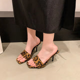Slippers 2025 Summer Font Light High-Sleeker Cool Slippers Fashion Leopard Prints And