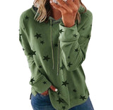 Zingj And Winter New Hoodie Women's Star Print Top Loose Large Size Hoodie Woman-Outfit