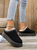 Drag Women 2025 Winter New Large Thick Bottom Without Heel With Warm Hair Leisure Women Half