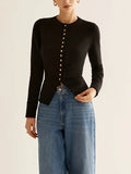 And Winter Women's Button Knitted Cardigan Fashion Temperament Elegant