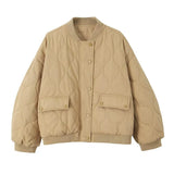 Women's Autumn And Winter Fashion Loose Pilot Shoulder Wide Water Wash Cotton Coat