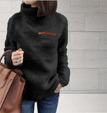 Sweaters Pullover Women's Fashion Zipper Turtleneck