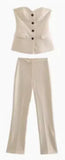 Women's Clip Lingerie Trousers Foot Forked Straight Trousers