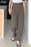 Pants Women Various Lengths All-match Spring Loose Empire Ins Simple College Mujer Solid Trousers Baggy Fashion