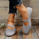 Large-Size Fly Weaving Breathable Low-Topped Single Shoes Women Shallow Flat Bottom Lazy Breathable Work
