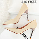 Shoes Serpentine Woman Pumps Metal Stiletto High Heels 2022 New Designer Women Heels Sexy Party Shoes Lady Plus Size