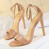 Shoes Pu Leather High Heels 2022 New Women Heels Sexy Stiletto Heels 11 Cm Party Shoes Color Matching Women