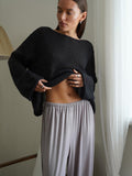 Spring And Summer New Hollow Sweater Women Wind Soft Loose Knitted Long-Sleeved Clothing