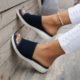 Zingj Bottom Slippers Female Summer 2024 Thick Bottom Round Head Net Cloth A Word Casual Wear Large Size