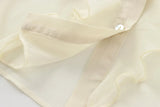 Women's New Bow And Folding Trim Shirt