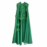 Congfeng Heavy Industry Flower Collage Dress 2025 New Sleeveless Three-Dimensional High-End Sense A-Character Dress