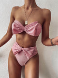 Zingj New Swimsuit Hot Swimsuit Women's Split Bright Silk Bikini