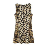 New Leopard Print Short Sleeveless Dress