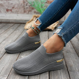 Women's Shoes In The Spring And Summer Of 2025 New Flying Mesh Shoes Children Leisure Sports Slopes And Thick-Soled Single
