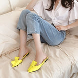 flat bow slippers women summer wear Baotou half slippers 2019 new fashion lazy sandals women's
