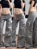 Cloth Forget Street Waist Thong Interface Bagged Jeans High-Rise Loose Thin Straight