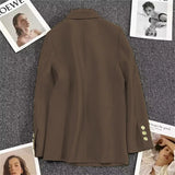 Zingj Spring And Autumn New Coffee Color Suit Coat Female A Button Casual Temperament Small Spring Suit