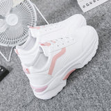 Sneakers Women's New Autumn 2025 New Fashion Breathable Small White Shoes Women's Round Head Coloring Heightening Women's