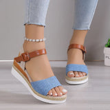 Word With Slope And Fish Mouth Sandals Women Summer New Buckle Outside Wearing Beach Cool