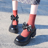 And Summer Jk Uniform Shoes Heightened Thick Soles Student Mary Jane High-Heeled Vintage Single Shoes British Style Small Leather