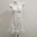Pure Lust Lace Lace Pyjamas Summer Women's 2025 New High-End Sling Sexy Simulation Pyjamas