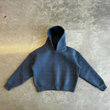 Casual Simple Couple Fashion Hoodie Sweatshirt Solid Color Loose
