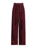 Angola Red Two-Piece Set 2025 New Irregular Pendulum With Design Jacket + High-Rise Straight Trousers