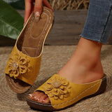 Flower Flip-Flops Women's New Slopes And Exposed Toes Wear A Font Beach Cool Drag