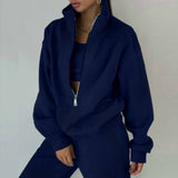 Women's New Zipper Grip Velvet Sweatwear Sports Fashion Jacket