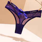 Lace Transparent Sexy Thong Female Scarlet Breathable Bow Low-Rise Cotton Crotch Hot