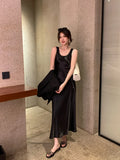 Xixi 13 Lines 2025 Spring And Summer New French Retro Round-Neck Temperament Sling Dress