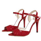 Women 2025 Summer New Fish Mouth Fine Heel Buckle Shoes Children's Shoes One-Shoe Super High