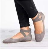 Summer New Shallow Mouth Tight Strap Round Head Women's Shoes Flat Floor Dance Mother Single Shoe