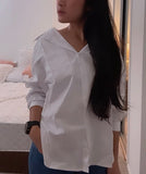 Women White Tops Cotton 2023 Spring Autumn Vintage Ladies Shirt Long Sleeve Casual Turn-down Collar Women's Loose Blouses