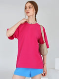 Spring Summer New Solid Color T-Shirt Women Hot Pure Cotton Short-Sleeved Top