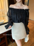 Xixi 13 Line 2025 Autumn White Standard Commuter Thin High-Waist Temperament PU Short Leather Skirt Women