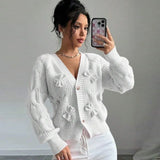 And Winter New Sweater Women's Tops Solid Color Long-Sleeved Bow Knitted Shirt