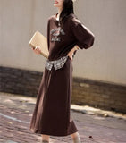 Autumn And Winter New Super Good-Looking Retro Lazy Wind Loose Yang Gas Age Reduction Knitting Shirt Bottom