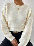 New Sweater Women's Solid Color Corrugated Collar Collar Collar On The Head Of The Knitwear