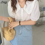 Women Lovely Ins Clothing Elegant Fashion Solid Straight Summer Young Ladies All-match Street Wear Korean Style