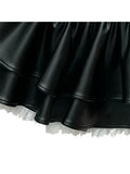 Sexy Women PU Leather Dress Bodycon Midi Office Dress Retro Black Club Party Dresses Vestidos Suspenders Pleated Dress