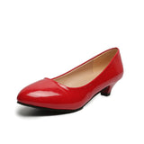 And Autumn 2025 New Low-Heeled Women's Fashion Single Shoes Round Tip Thick Heel Work Hotel Etiquette Leather Shoes 3