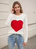 And Winter New Valentine's Day Knitted Shirt Collar Collar Love Velvet Sweater
