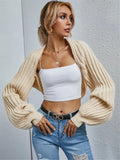 And Winter New Loose Knitted Cardigan Short Sweater Shawl