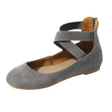 New Shallow Mouth Loosened With Round Head Women's Shoes Flat And Dancing Mom Single Shoe