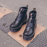Year's New Thick-Bottom Martin Boots Female English Style Love Cake 2025 New Net Red Short Boots