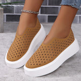 Zingj Large Size Platform Single Shoes Summer Wear Shallow Mouth Breathable A Hollow Out Fashion Casual Women's
