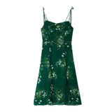 Lace Up Slit Green Midi DressOutfit