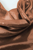Cowl Neck Metallic Slip Mini