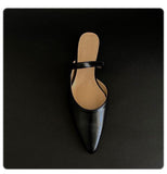 Korea Net Red Pointed Half Slippers 2020 Summer New Silver Color Baotou Flat Slipper Women's Slipper